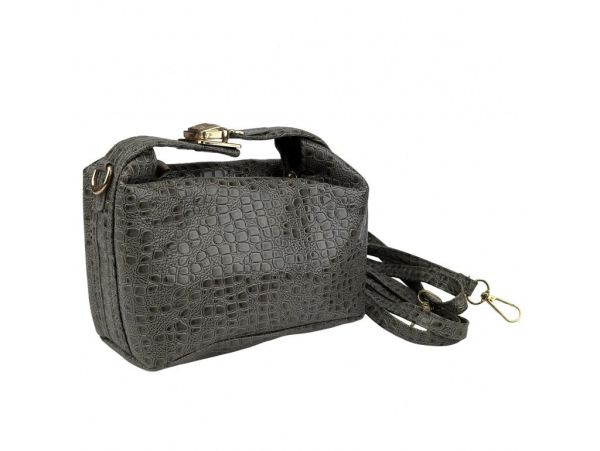 Маленька сумка з екошкіри Lilly P2-86145G сіра
