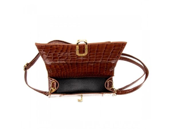 Каркасне невелике кросбоді з еко-шкіри Lilly P2-17068985C коричневе