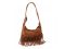 Містка замшева сумка з бахромою Lilly P2-9352C коричнева