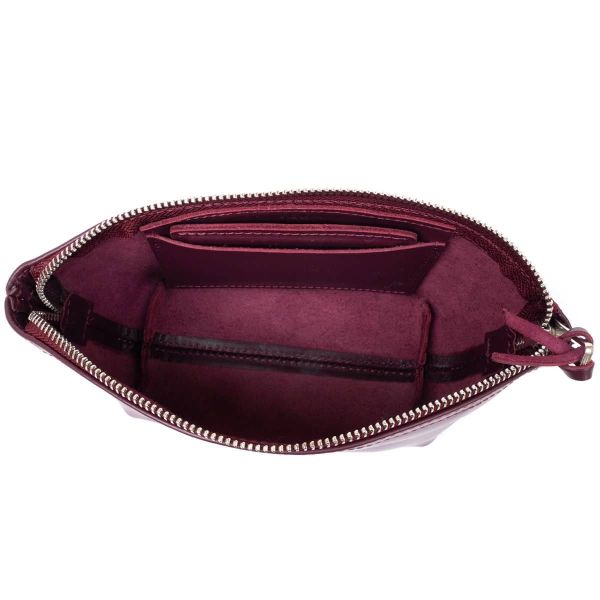 Женская косметичка из кожи Amelin Grande Pelle 11300 сливовая