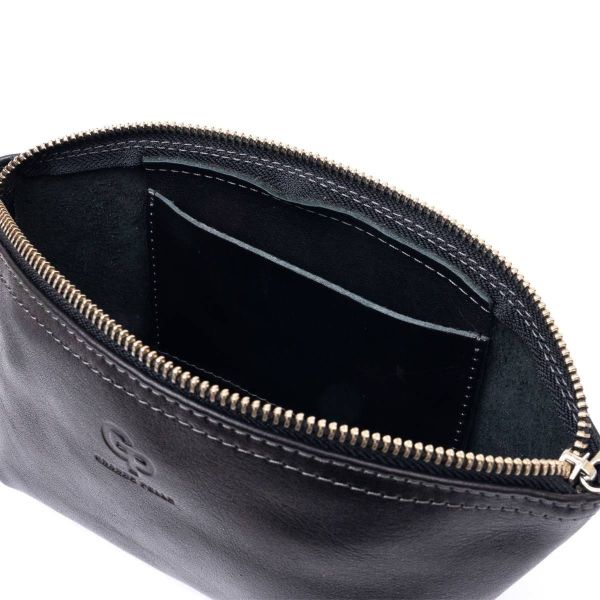 Женская косметичка из кожи Amelin Grande Pelle 11302 черная