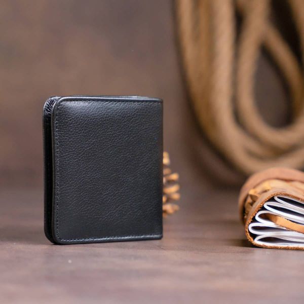 Маленький кошелек на кнопке женский ST Leather 19232 черный
