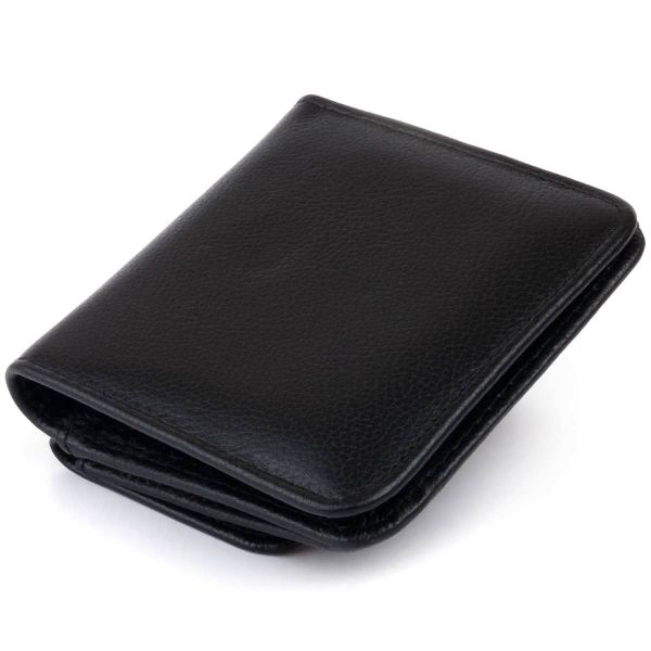 Маленький кошелек на кнопке женский ST Leather 19232 черный
