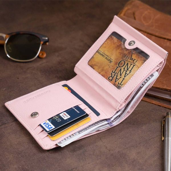 Маленький кошелек с автономной монетницей женский ST Leather 19265 розовый