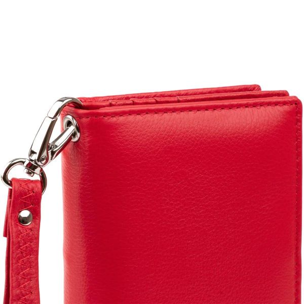 Вертикальный кошелек кожаный женский ST Leather 19275 красный