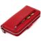 Вертикальный вместительный кошелек из кожи женский ST Leather 19306 красный