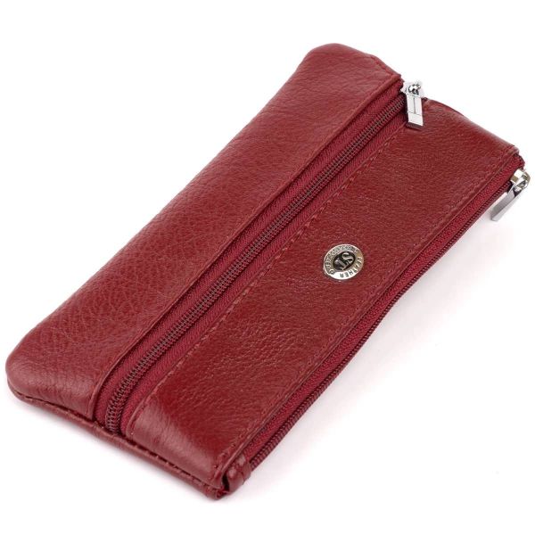 Ключниця-гаманець з кишенькою жіноча ST Leather 19352 бордова