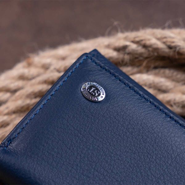 Гаманець горизонтальний з монетчиком на блискавці унісекс ST Leather 19360 синій