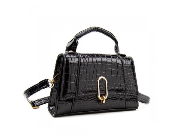 Каркасне невелике кросбоді з еко-шкіри Lilly P2-17068985A чорне