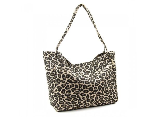 Текстильна сумка в кольорі лео Lilly P4-6628LB коричнева