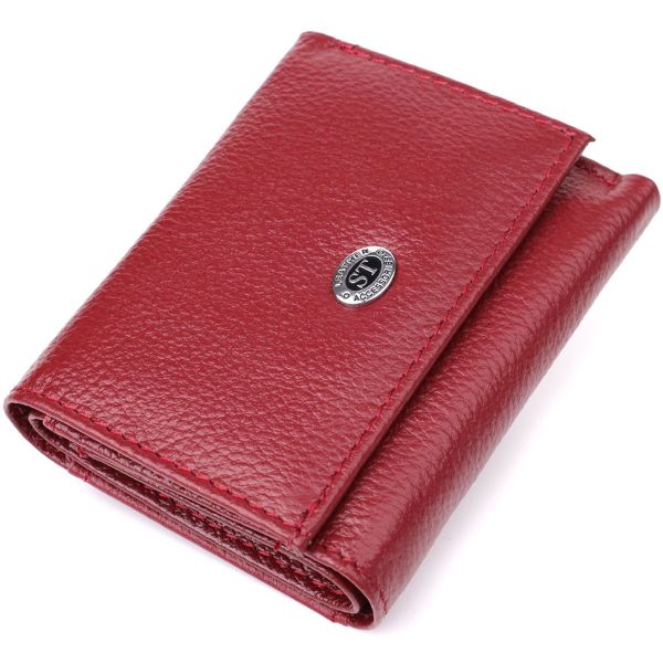 Мініатюрний жіночий гаманець із натуральної шкіри ST Leather 23082 бордовий