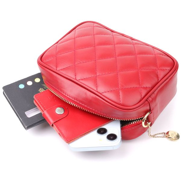Стильна сумка з натуральної шкіри Tony Perotti 20838_1 (CA006-01DR dk red) червона