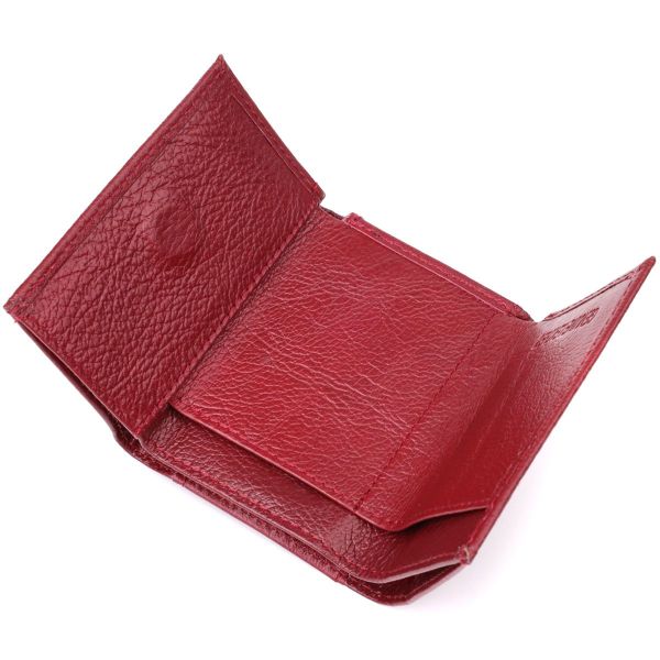 Мініатюрний жіночий гаманець із натуральної шкіри ST Leather 23082 бордовий