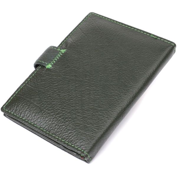 Оригінальна обкладинка на документи унісекс із натуральної шкіри ST Leather 23119 зелена