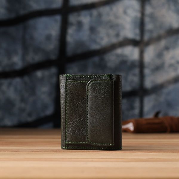 Жіночий мініатюрний гаманець із натуральної шкіри ST Leather 23083 зелений