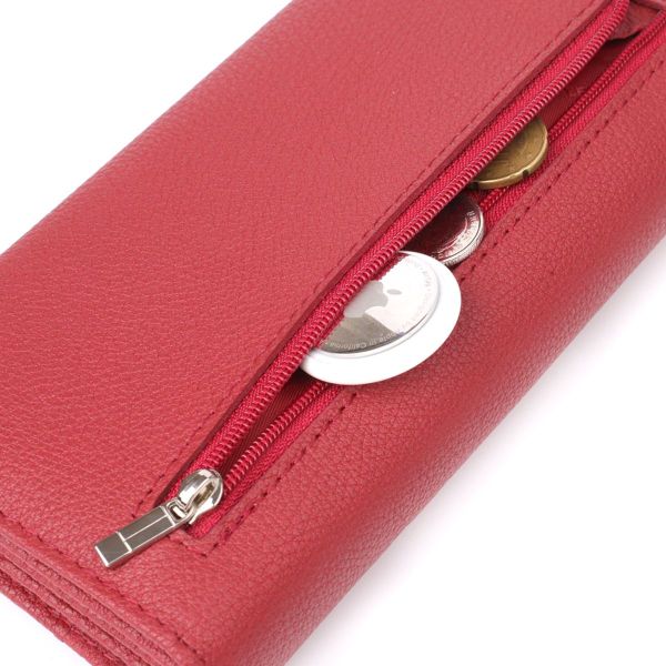Жіночий місткий гаманець з натуральної шкіри ST Leather 23096 червоний