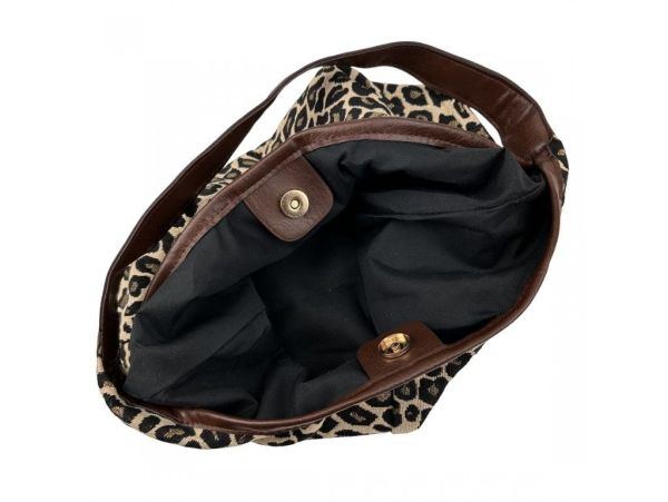Текстильна сумка в кольорі лео Lilly P4-1635LB коричнева