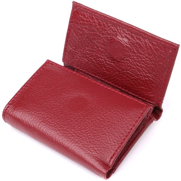 Мініатюрний жіночий гаманець із натуральної шкіри ST Leather 23082 бордовий