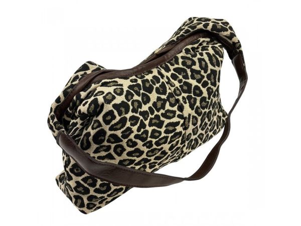 Текстильна сумка в кольорі лео Lilly P4-1635LB коричнева