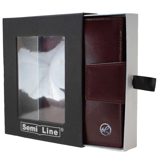 Гаманець жіночий шкіряний Semi Line RFID Dark Red (P8261-2)