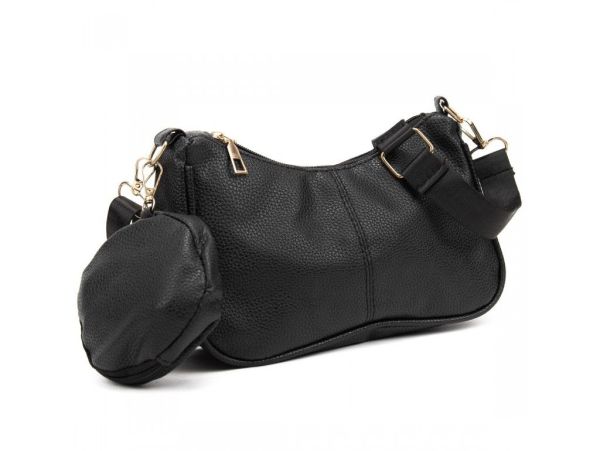Сумочка через плече із еко-шкіри Lilly P4-9047A чорна