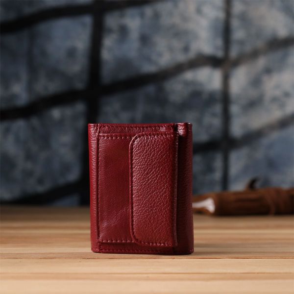 Мініатюрний жіночий гаманець із натуральної шкіри ST Leather 23082 бордовий