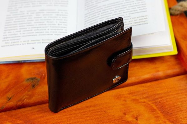 Стильне шкіряне портмоне ST Leather В 103 чорне