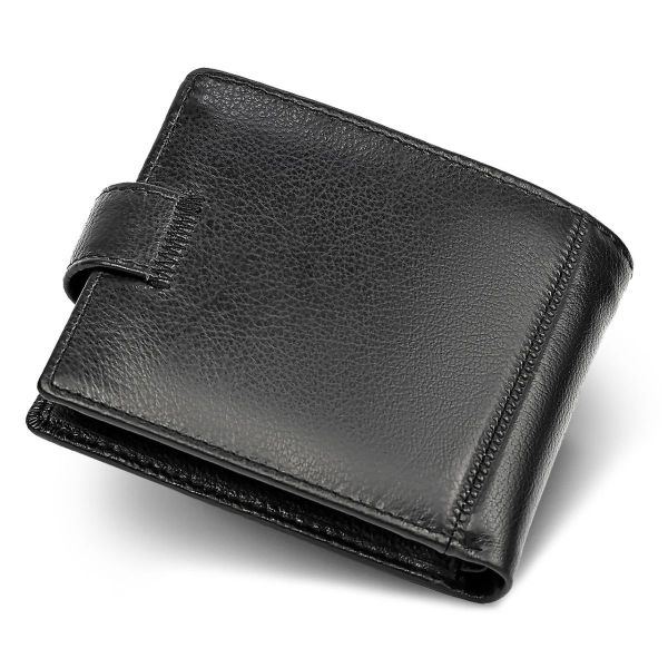 Класичне чоловіче портмоне з натуральної шкіри ST Leather ST102 чорне
