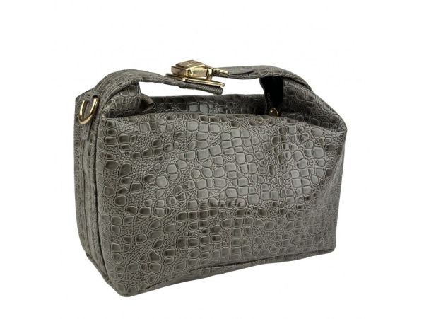 Маленька сумка з екошкіри Lilly P2-86145G сіра