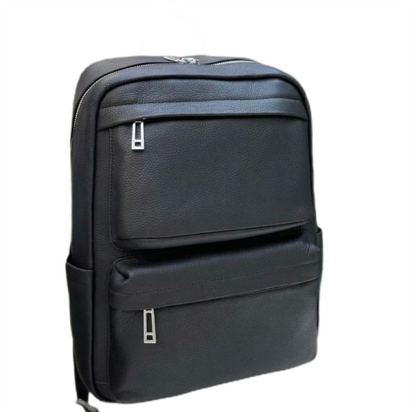 Чоловічий шкіряний рюкзак для ноутбука і подорожей Tiding Bag SB-133863 чорний