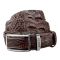 Ремінь-автомат з натуральної шкіри крокодила коричневий CROCODILE LEATHER 18240