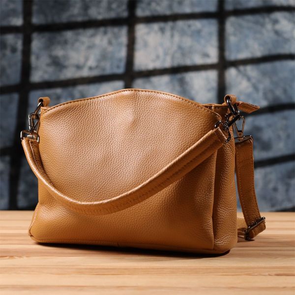 Елегантна сумка жіноча з натуральної шкіри Vintage 23008 руда