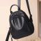Шкіряний жіночий міський рюкзак на блискавці чорний 85271 Tiding Bag