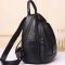 Шкіряний жіночий міський рюкзак на блискавці чорний 85271 Tiding Bag