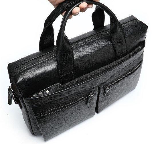 Чоловіча сумка для ноутбука й документів чорна SK N76955 Tiding Bag
