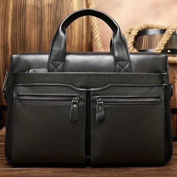Чоловіча сумка для ноутбука й документів чорна SK N76955 Tiding Bag
