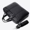 Шкіряна чоловіча сумка для документів та ноутбука чорна SL-21511 Tiding Bag
