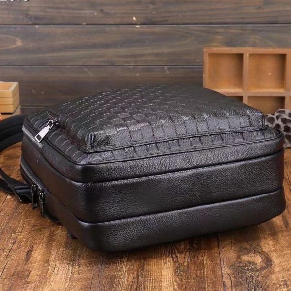 Рюкзак чоловічий шкіряний міський для ноутбука та документів Tiding Bag 13292 чорний
