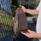 Чоловічий слінг 17х30х6  зі шкіри крейзі хорс для телефону Tiding Bag 6349 коричневий