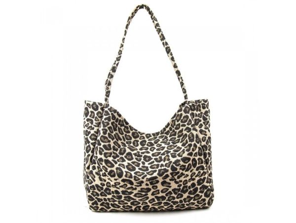 Текстильна сумка в кольорі лео Lilly P4-6628LB коричнева