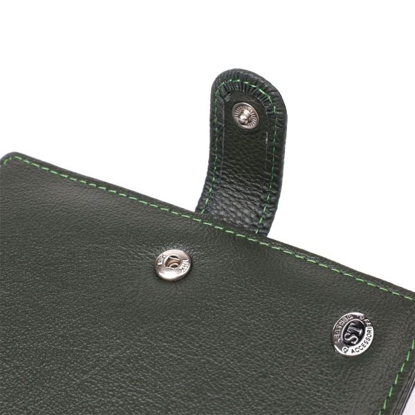 Оригінальна обкладинка на документи унісекс із натуральної шкіри ST Leather 23119 зелена
