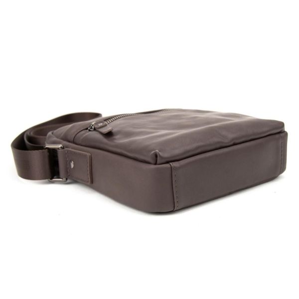Месенджер в гладкій шкірі коричневий Tiding Bag 8718C коричневий