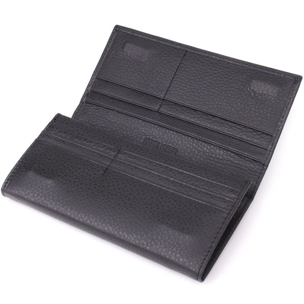 Жіночий вертикальний гаманець із натуральної шкіри ST Leather 23084 чорний