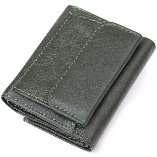 Жіночий мініатюрний гаманець із натуральної шкіри ST Leather 23083 зелений
