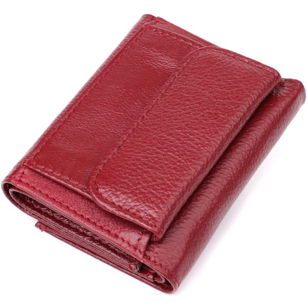 Мініатюрний жіночий гаманець із натуральної шкіри ST Leather 23082 бордовий