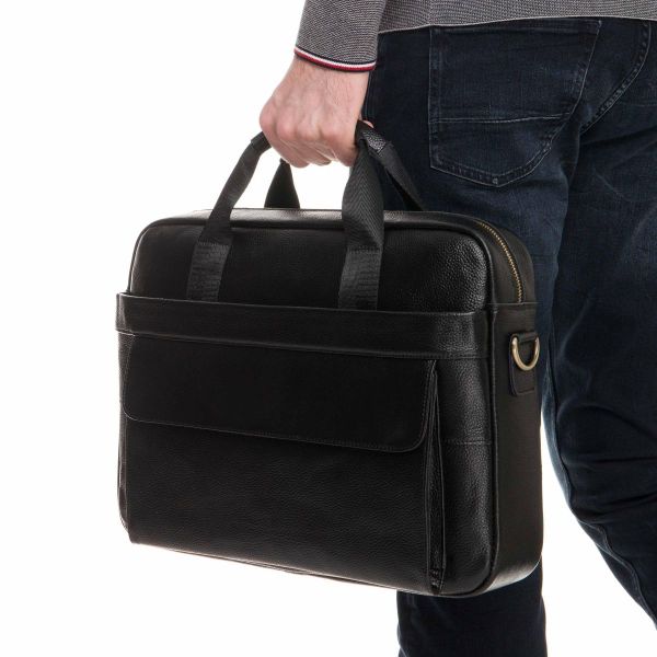 Сумка-портфель чоловіча шкіряна для документів Tiding Bag A25-1131A