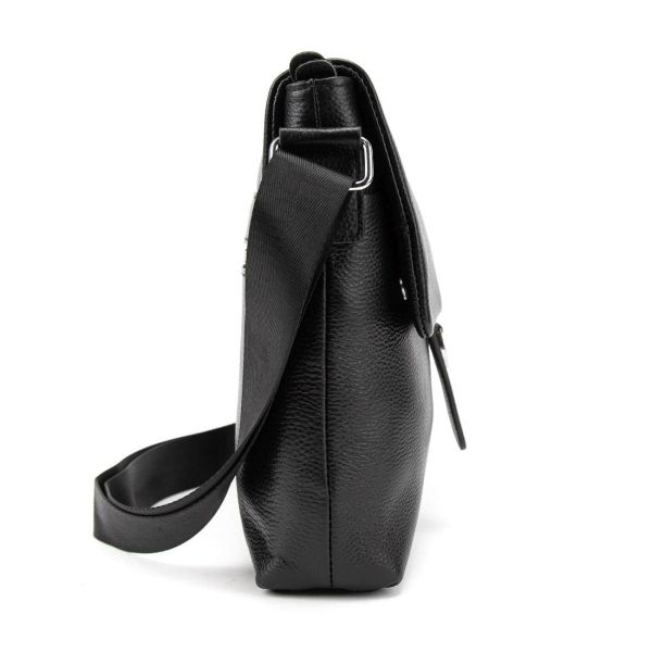 Мессенджер чорний шкіряний TIDING BAG A25-8805A