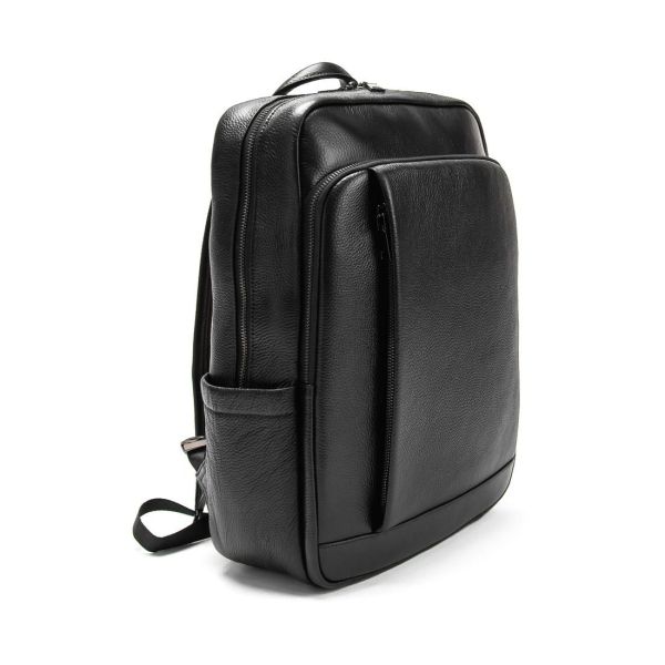 Шкіряний чорний рюкзак Tiding Bag A25F-8528-3A