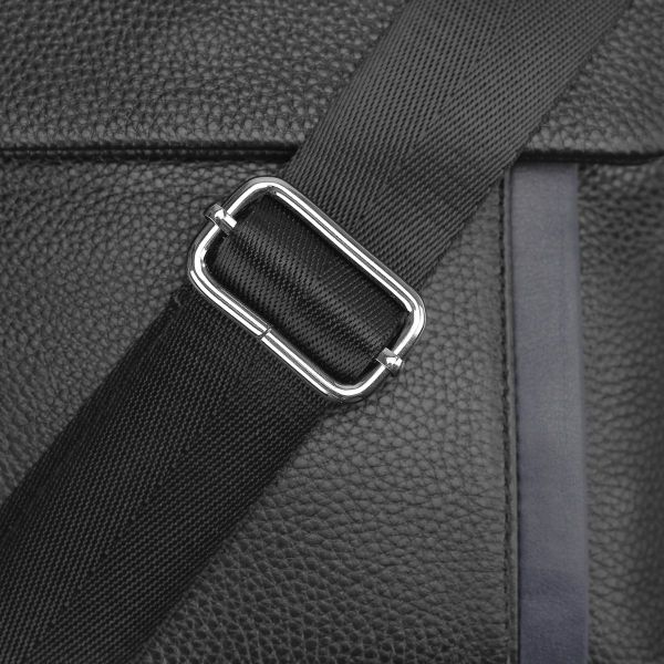 Чоловіча шкіряна сумка через плече чорна Tiding Bag A25F-9913A