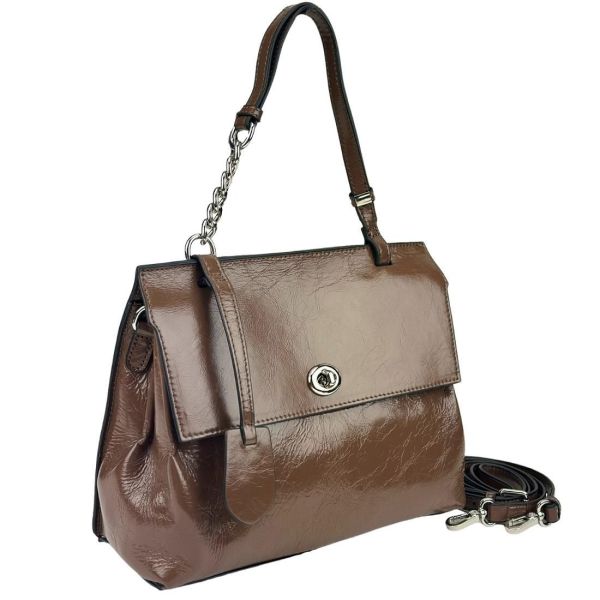 Жіноча класична шкіряна сумка Olivia Leather A25F-W-6012B біж